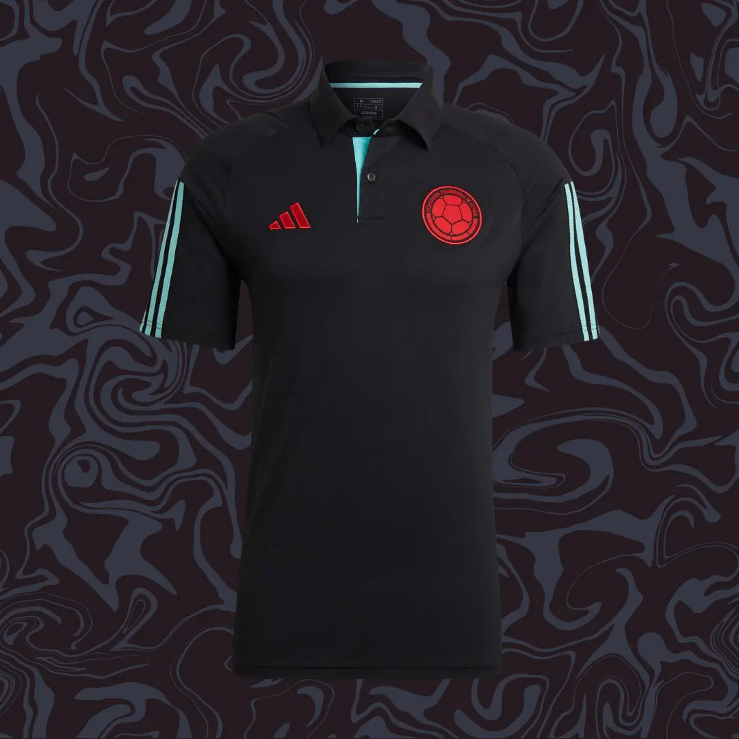 CAMISETA POLO NEGRA COLOMBIA